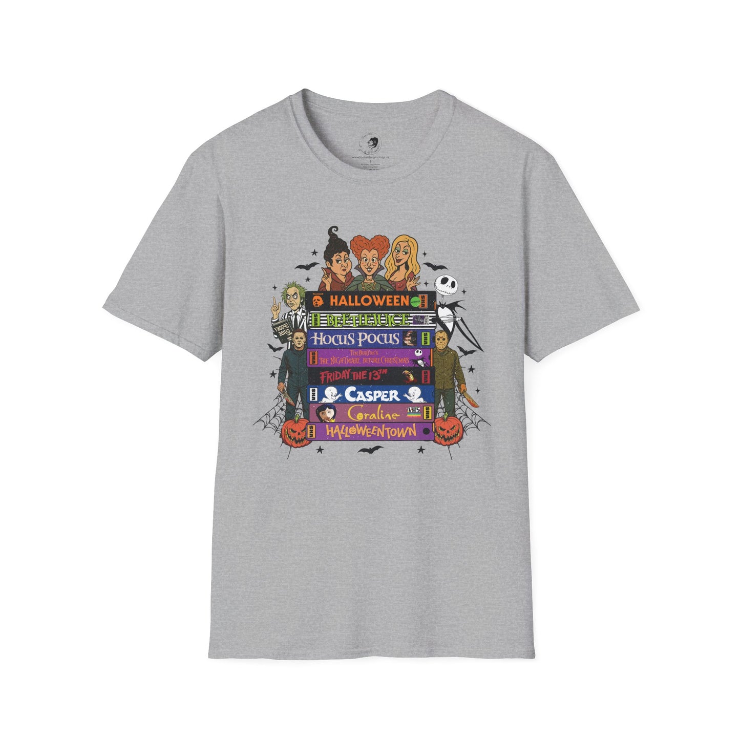 Retro 90's Halloween VHS Tapes - Unisex Softstyle Shirt