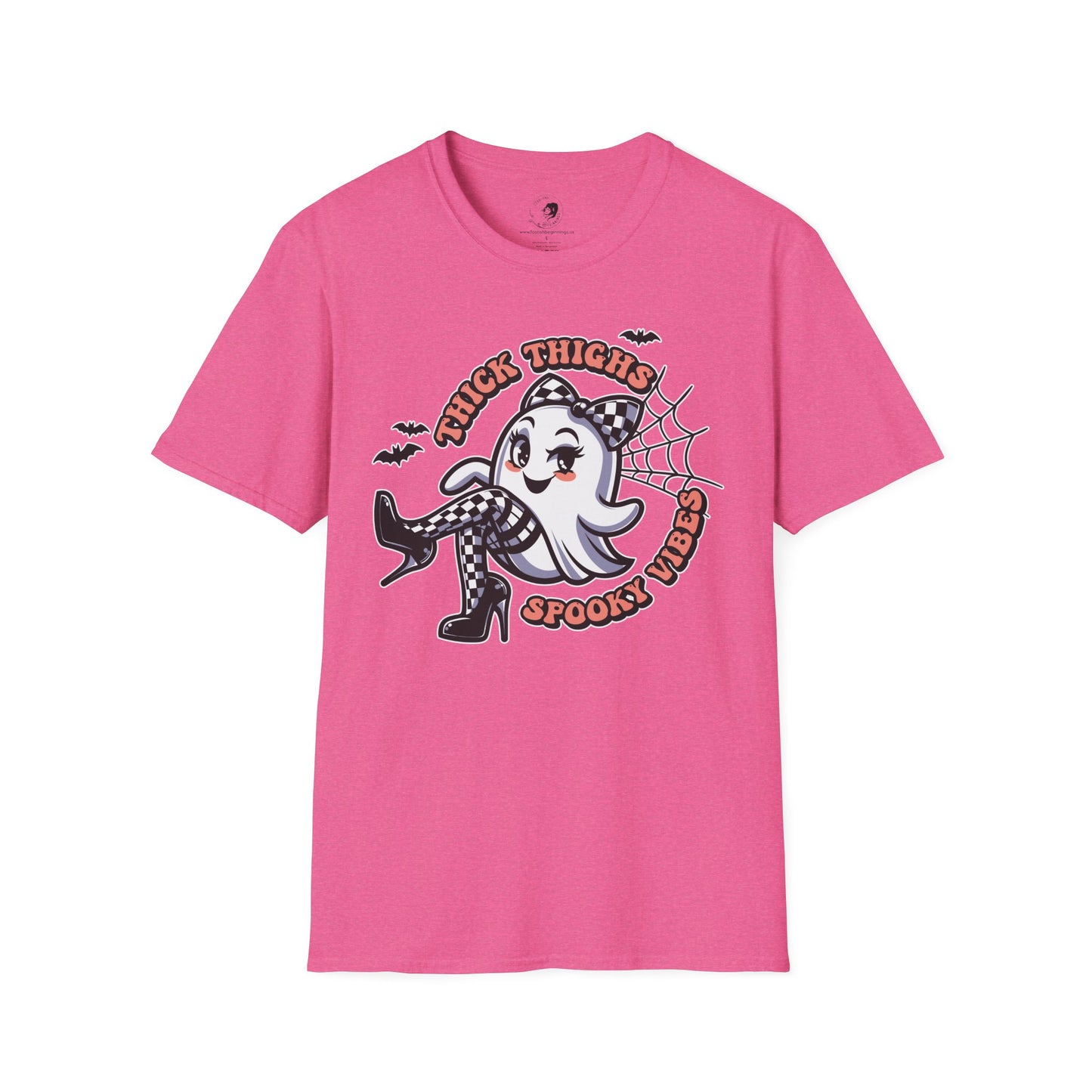Thick Thighs Spooky Vibes - Unisex Softstyle Shirt for the Soft Spookster
