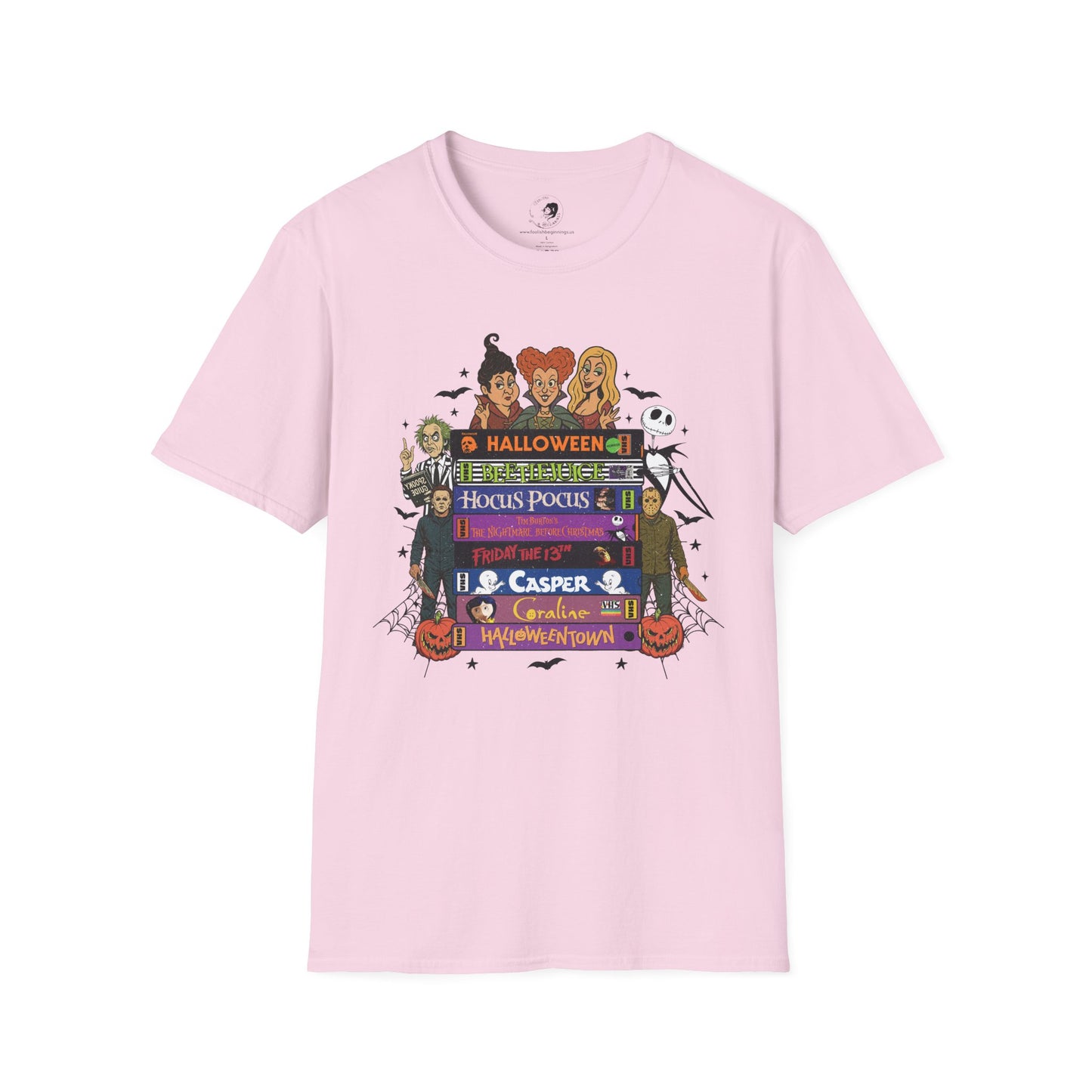 Retro 90's Halloween VHS Tapes - Unisex Softstyle Shirt