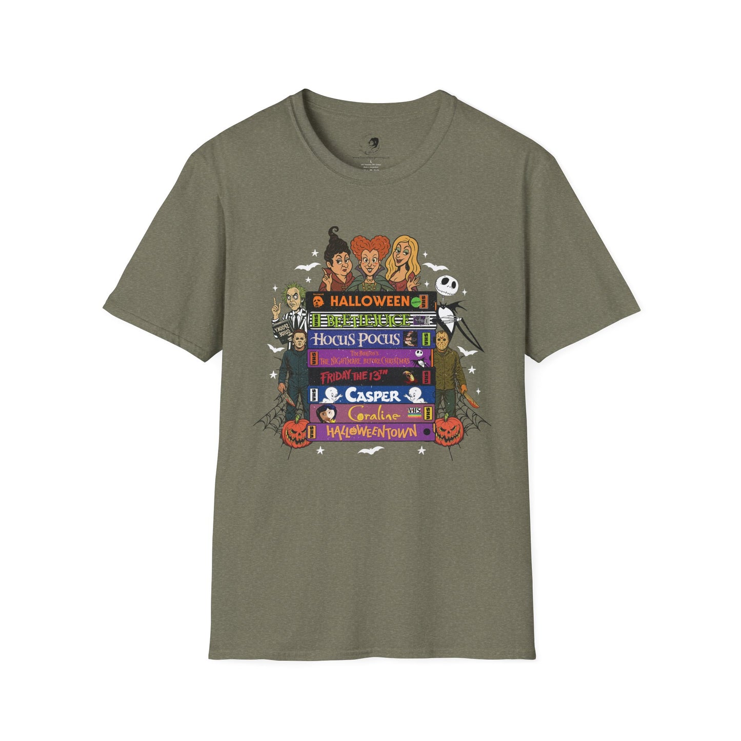 Retro 90's Halloween VHS Tapes - Unisex Softstyle Shirt