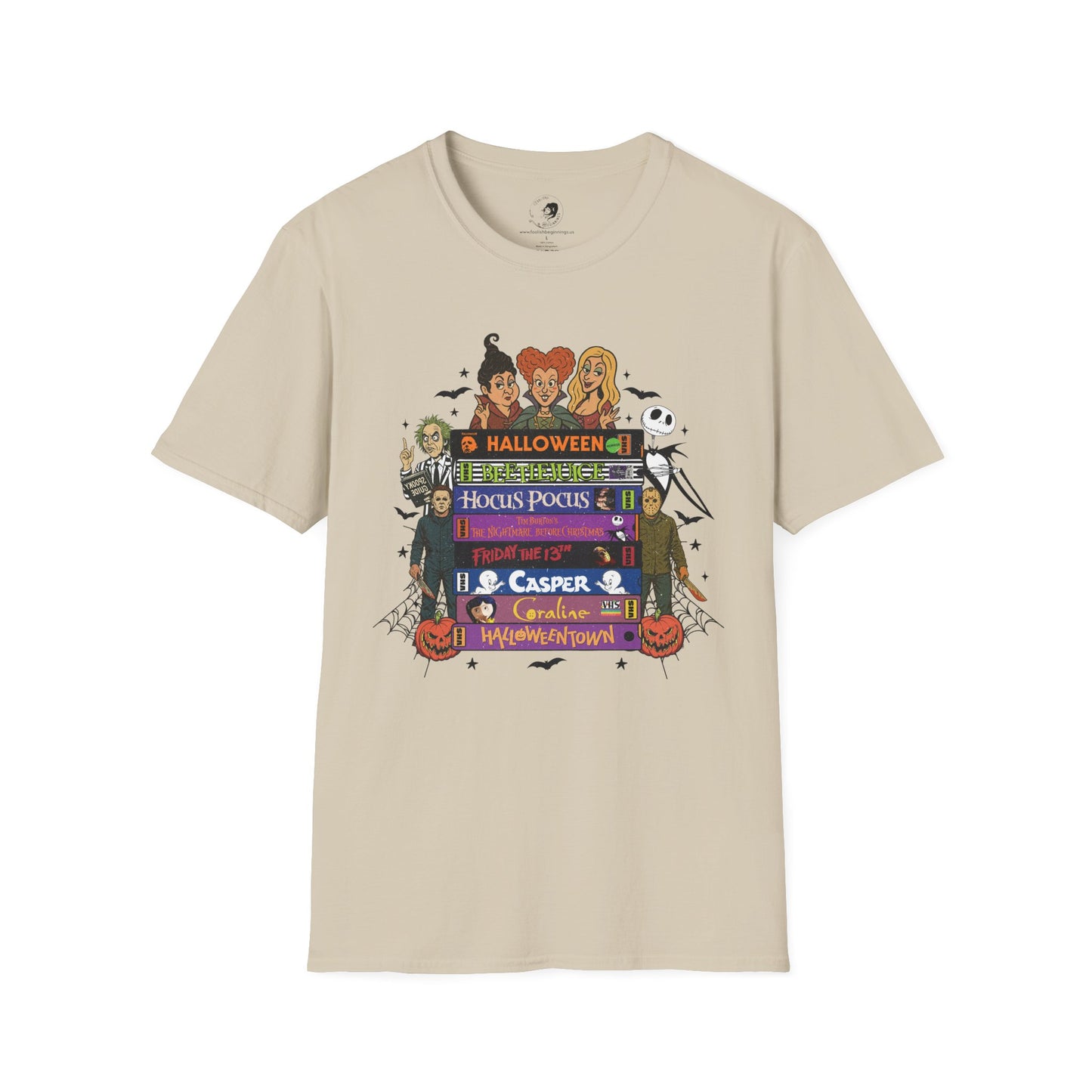 Retro 90's Halloween VHS Tapes - Unisex Softstyle Shirt