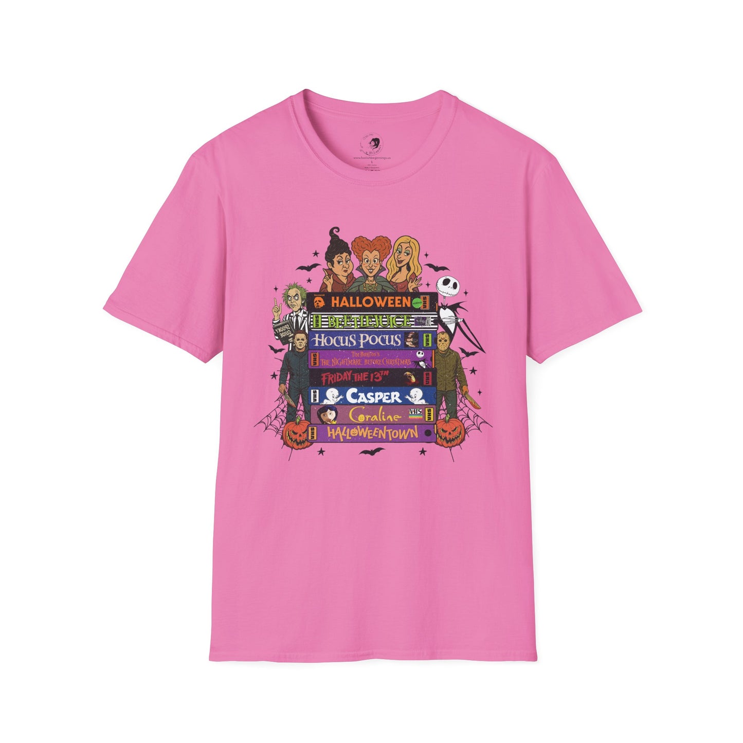 Retro 90's Halloween VHS Tapes - Unisex Softstyle Shirt