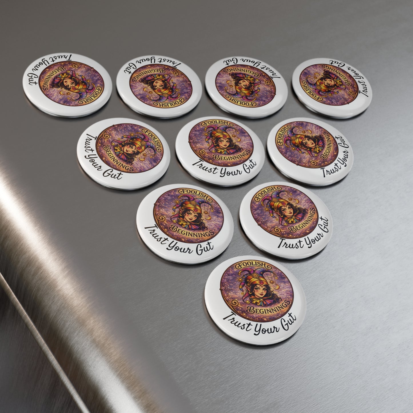 Foolish Beginnings "Trust Your Gut" Button Magnet