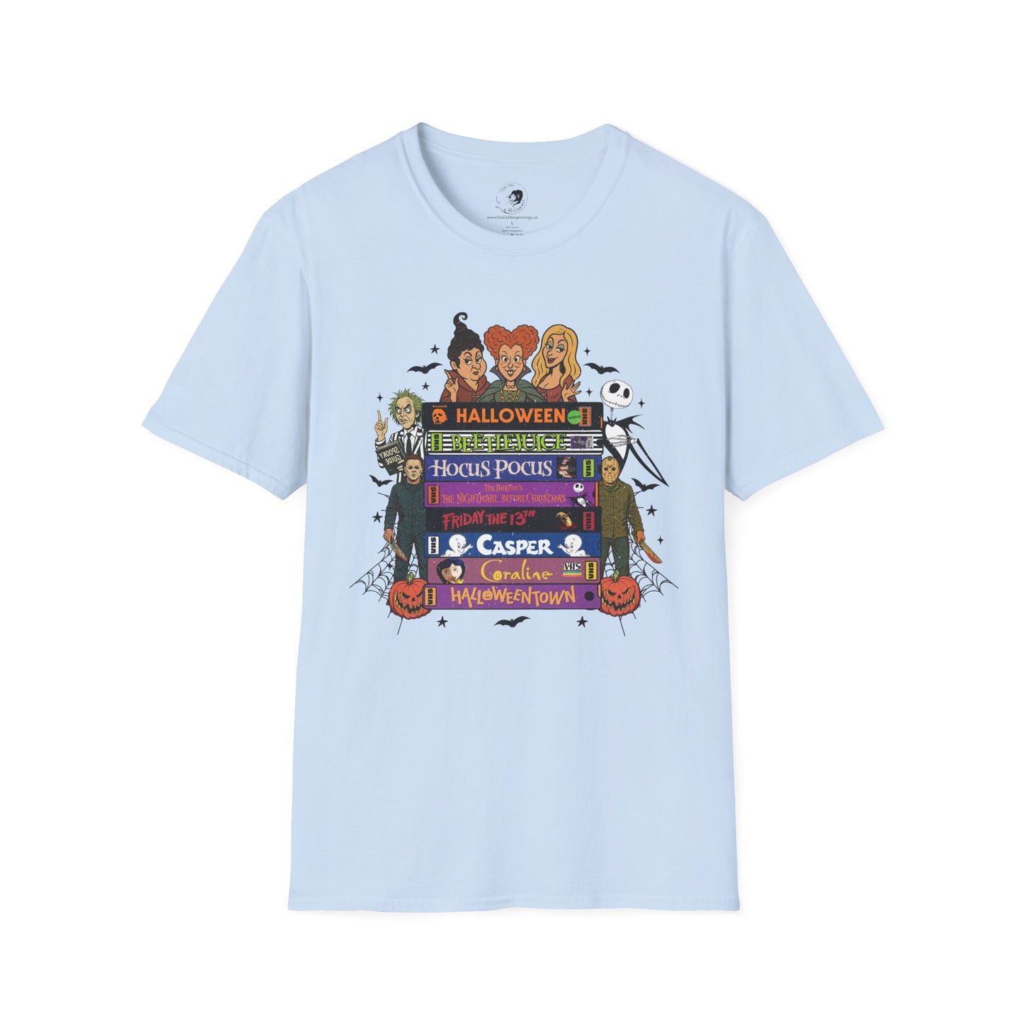 Retro 90's Halloween VHS Tapes - Unisex Softstyle Shirt