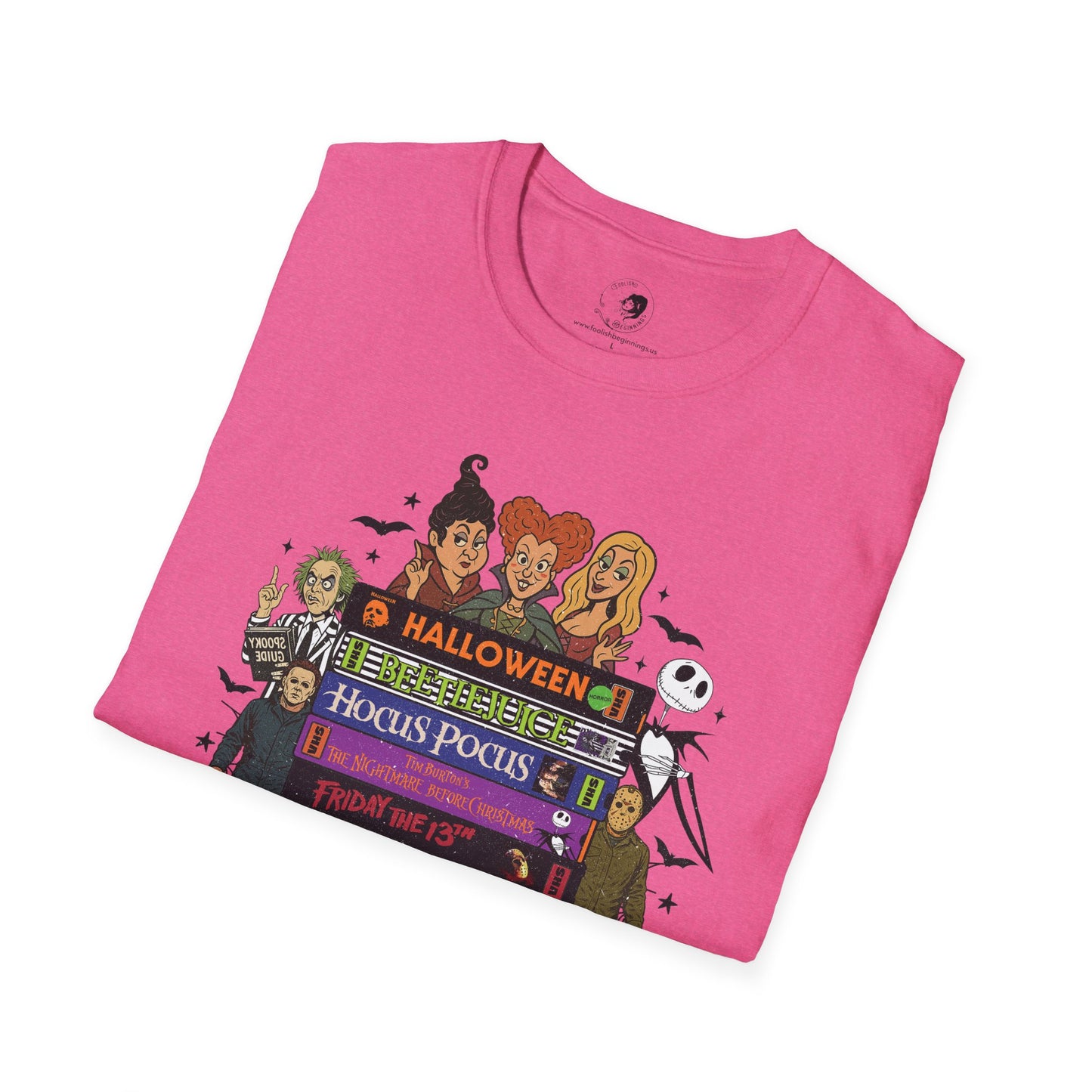 Retro 90's Halloween VHS Tapes - Unisex Softstyle Shirt