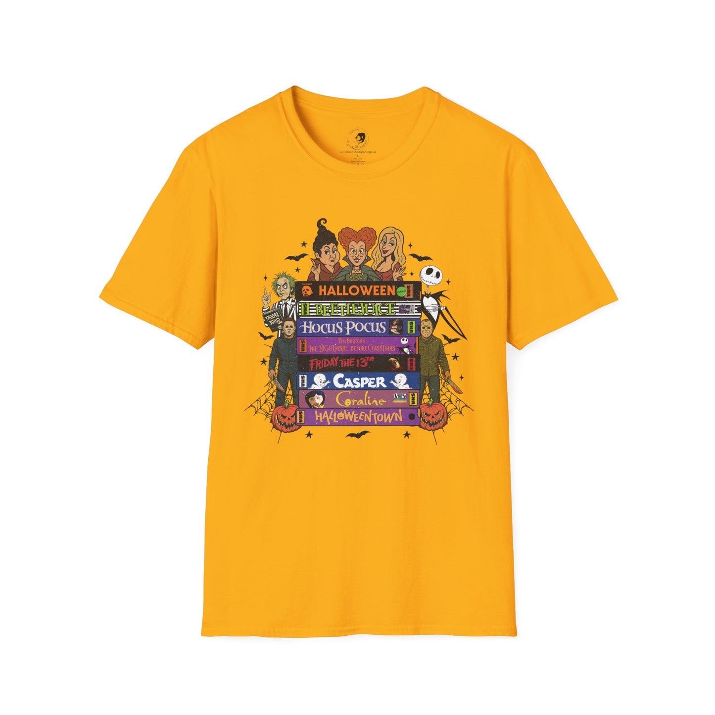 Retro 90's Halloween VHS Tapes - Unisex Softstyle Shirt
