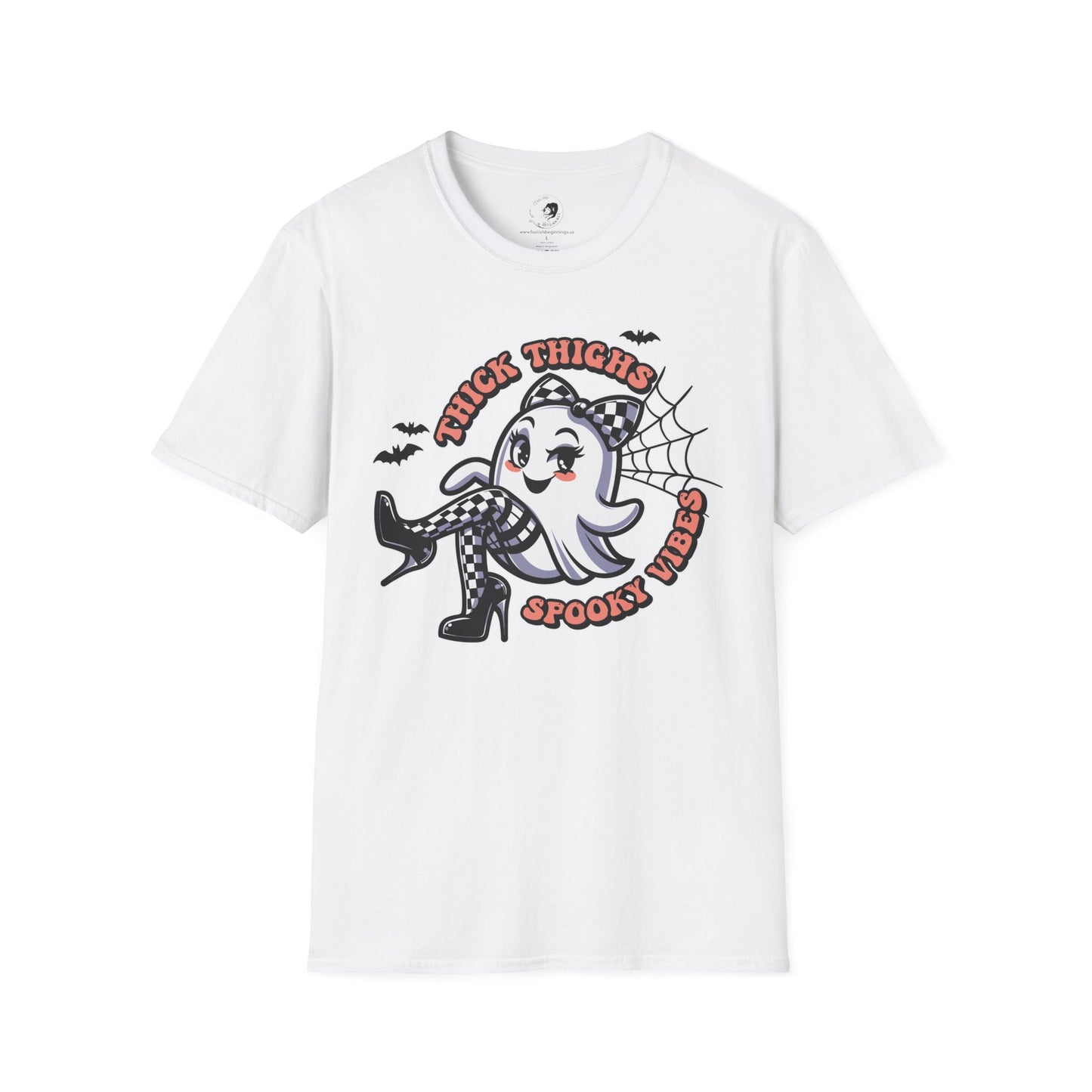 Thick Thighs Spooky Vibes - Unisex Softstyle Shirt for the Soft Spookster