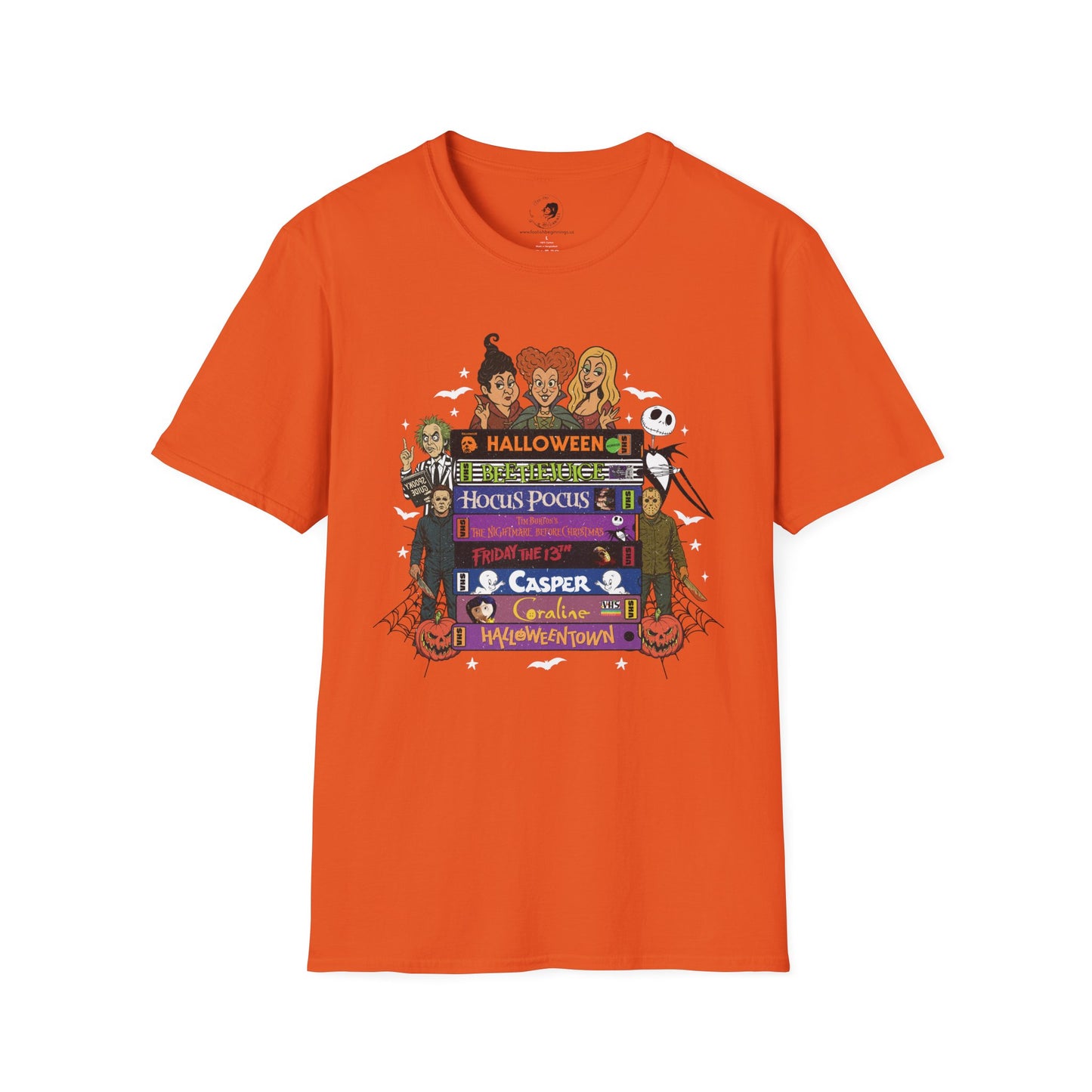 Retro 90's Halloween VHS Tapes - Unisex Softstyle Shirt
