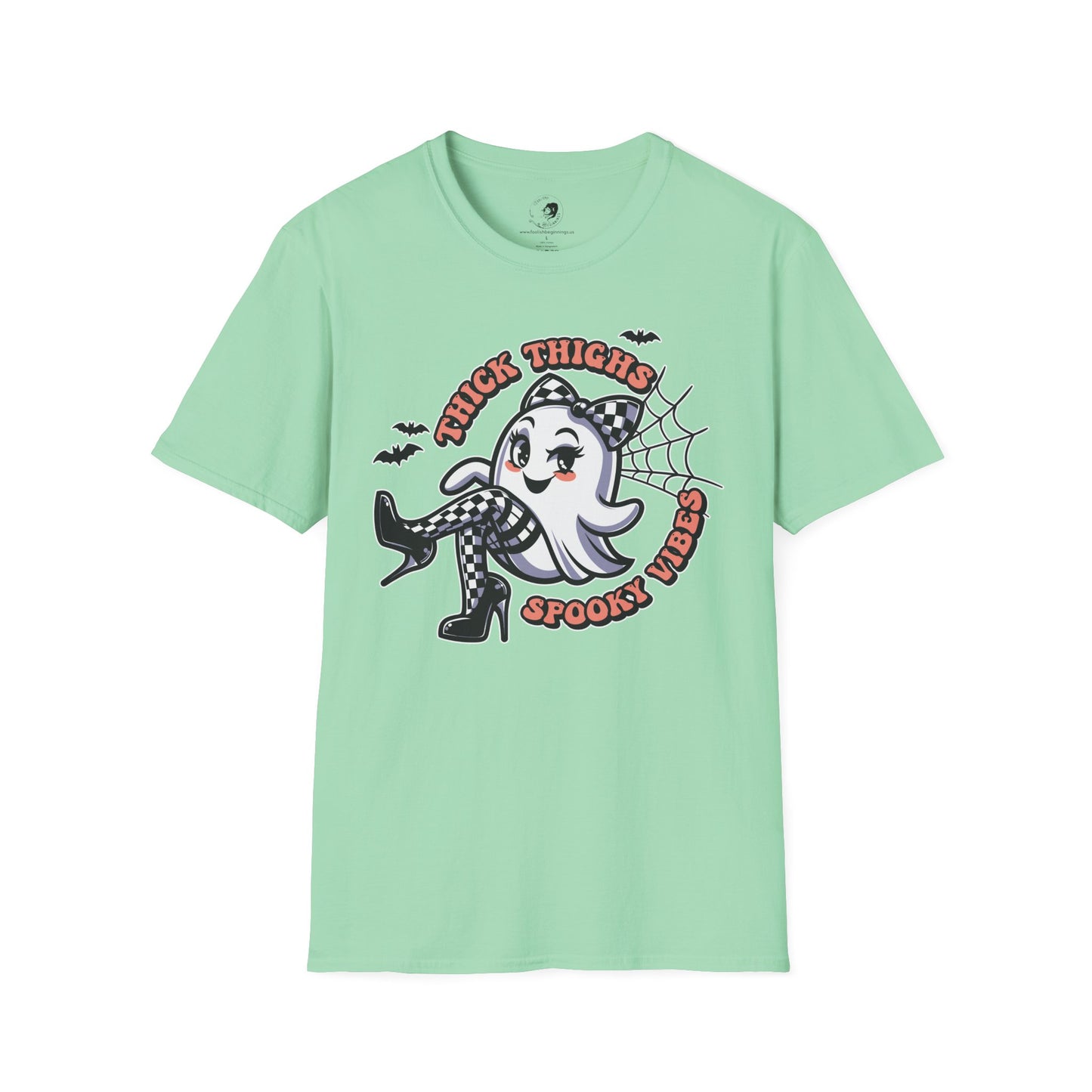 Thick Thighs Spooky Vibes - Unisex Softstyle Shirt for the Soft Spookster
