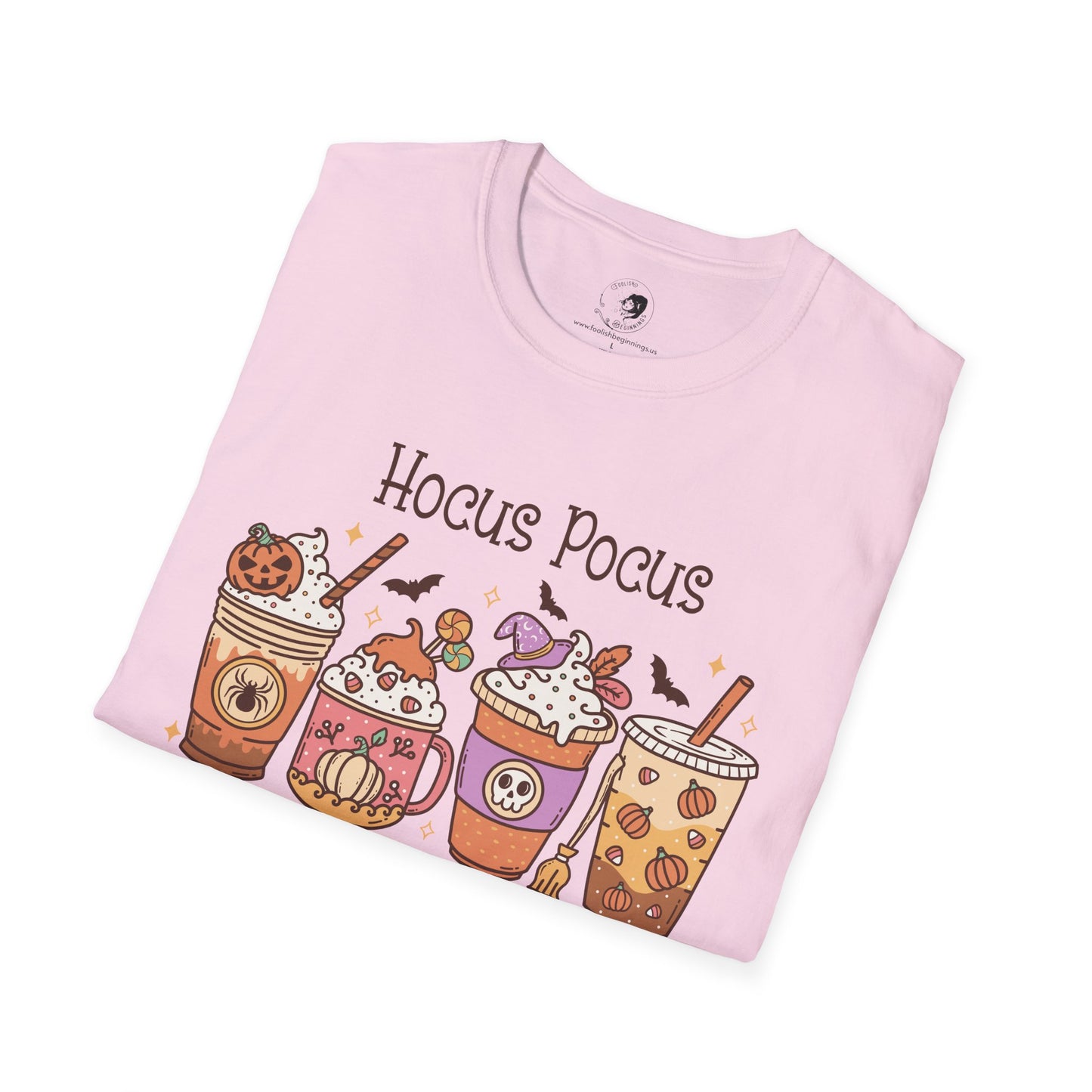 Hocus Pocus I Need COFFEE To Focus - Unisex Softstyle Shirt for the Soft Spookster