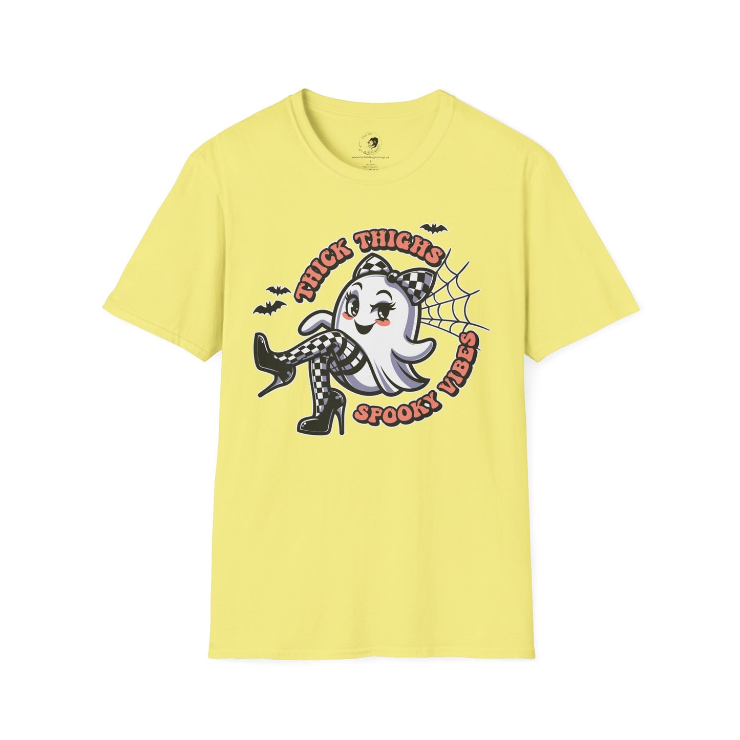Thick Thighs Spooky Vibes - Unisex Softstyle Shirt for the Soft Spookster