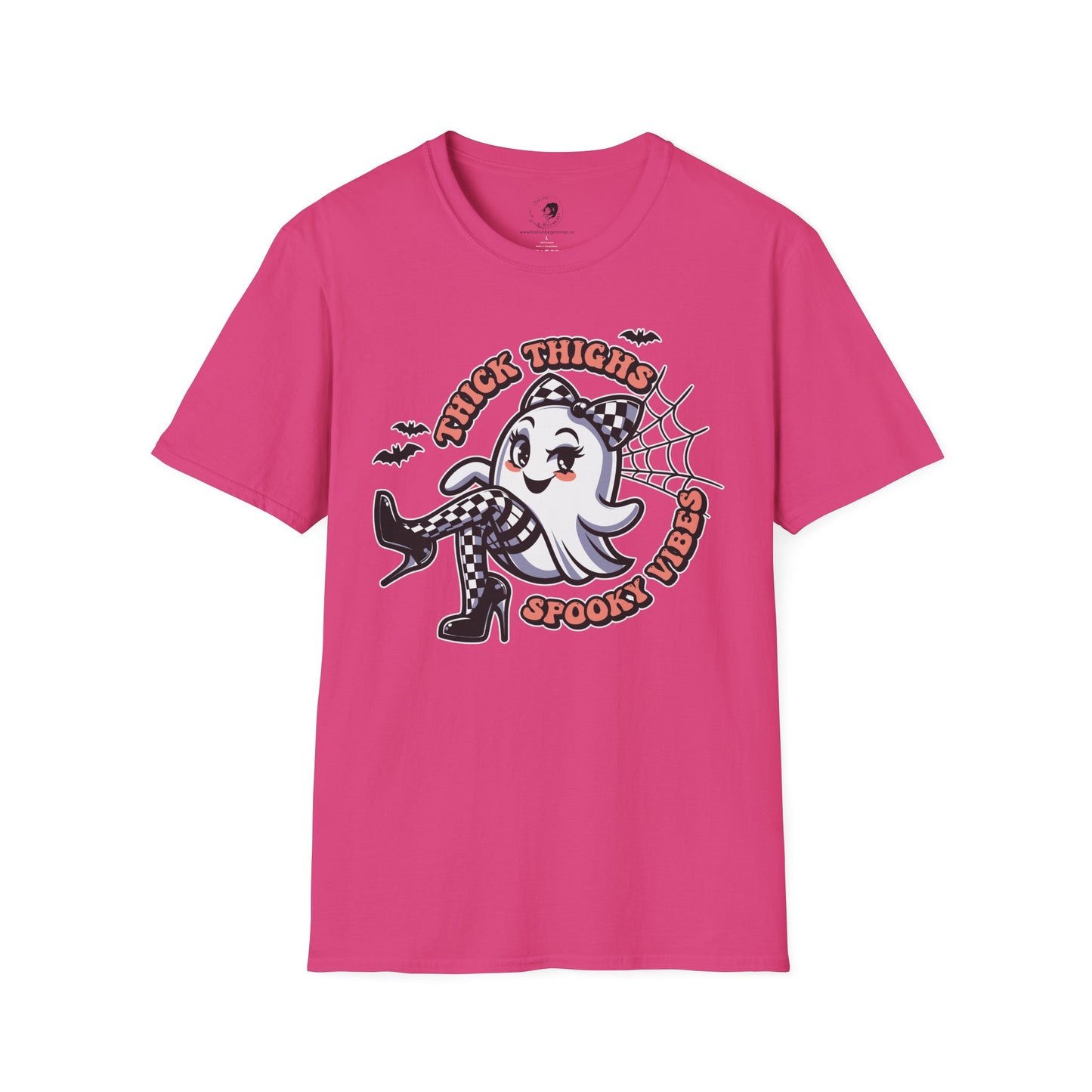 Thick Thighs Spooky Vibes - Unisex Softstyle Shirt for the Soft Spookster