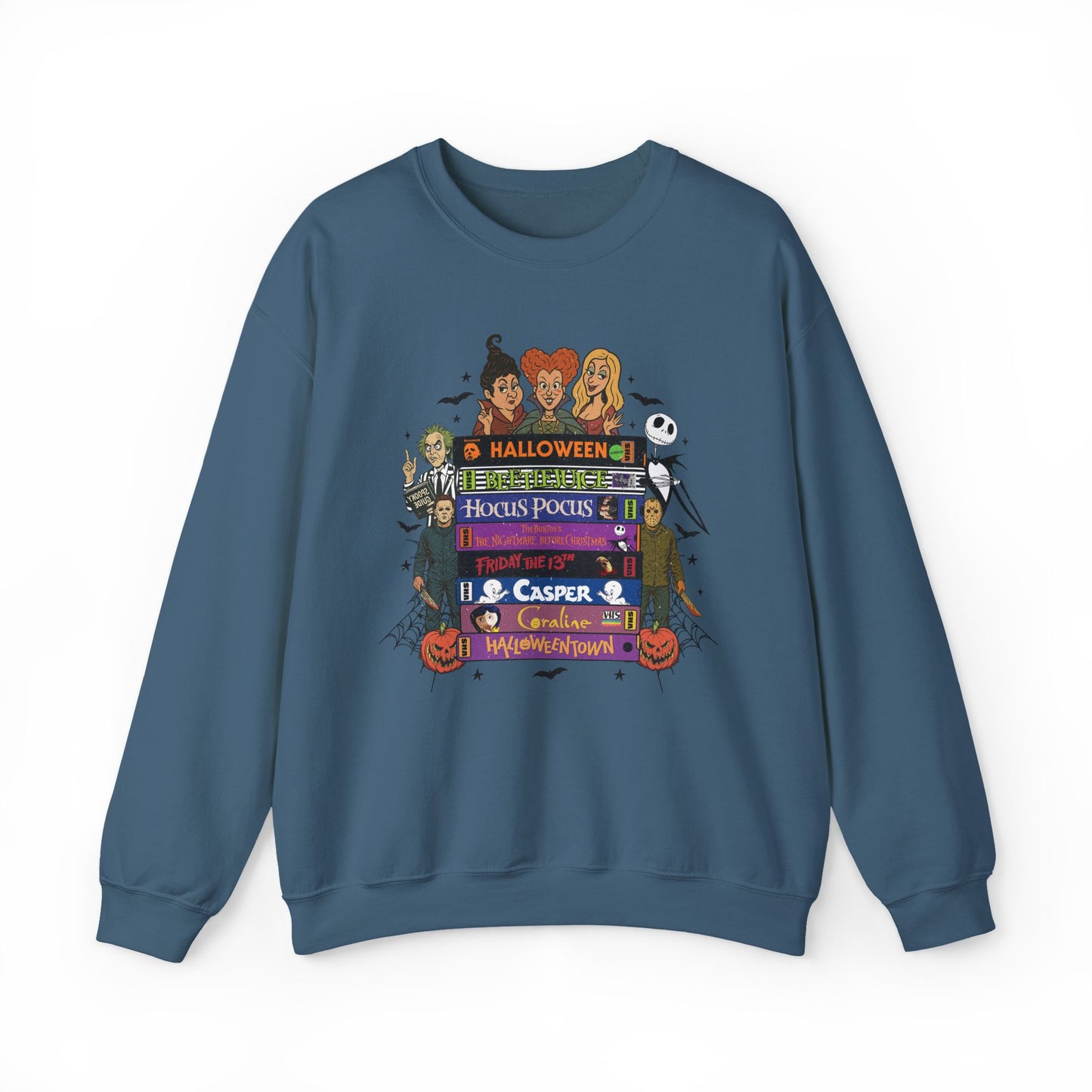 Retro 90's Halloween VHS Tapes Unisex Crewneck Sweatshirt