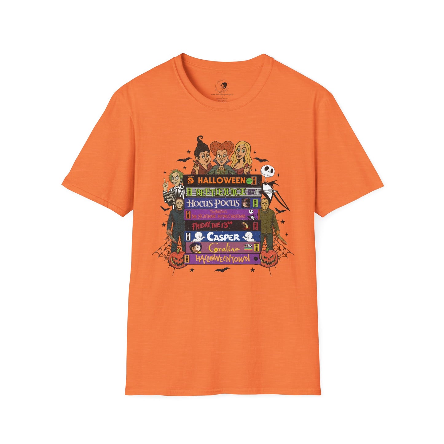 Retro 90's Halloween VHS Tapes - Unisex Softstyle Shirt
