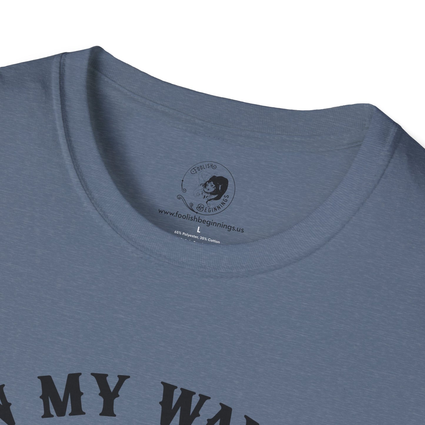 On My Way To Stir The Pot Whimsical Witch T-Shirt - Unisex Softstyle Shirt