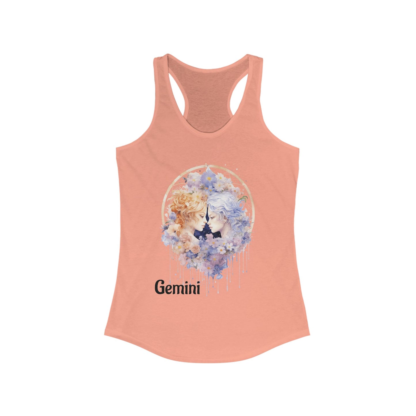 πΌ β Floral GEMINI Watercolor Racerback Tank