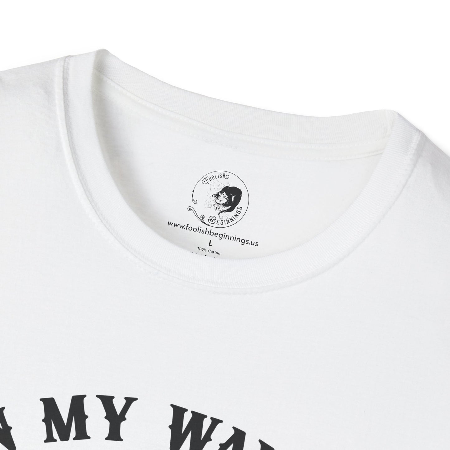 On My Way To Stir The Pot Whimsical Witch T-Shirt - Unisex Softstyle Shirt