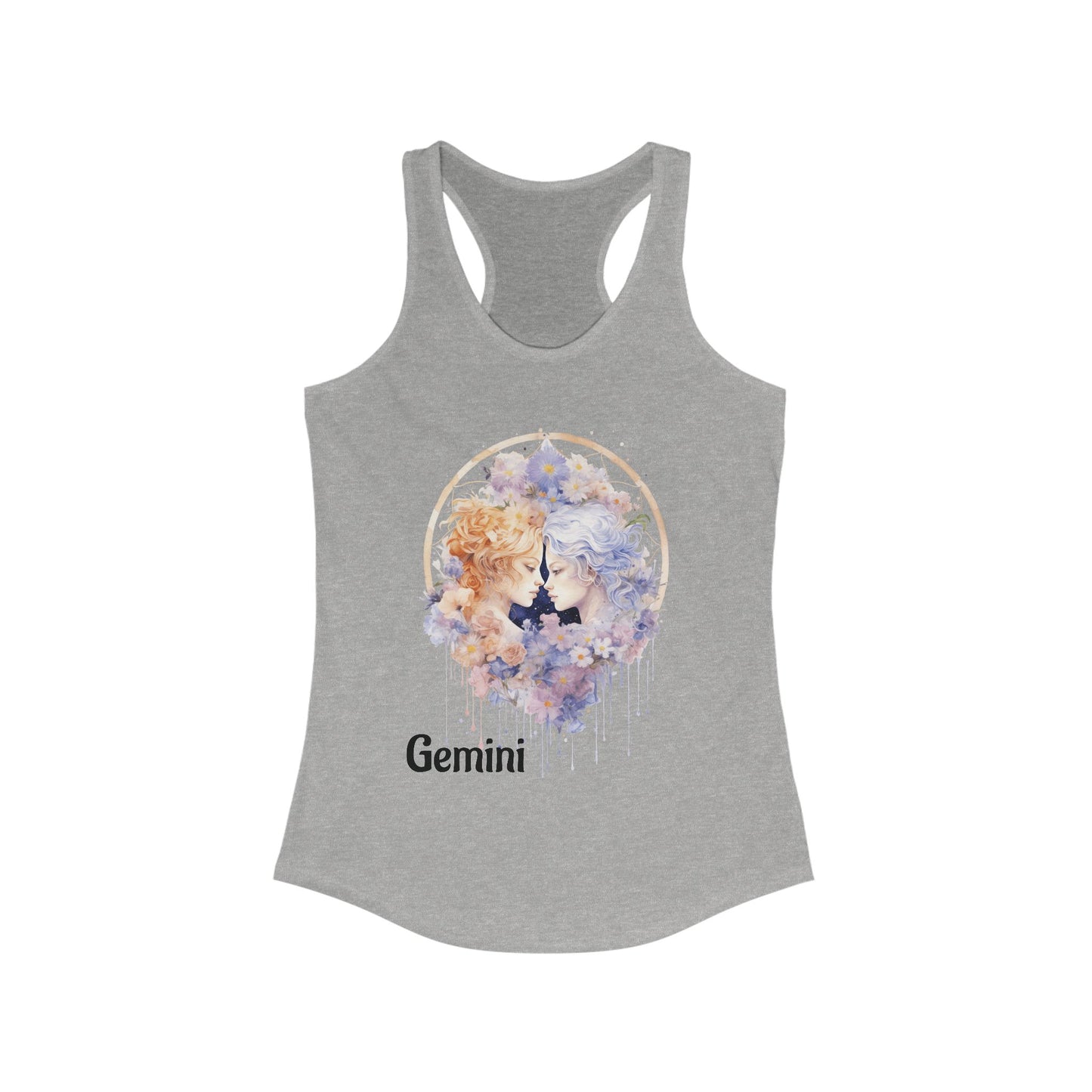 πΌ β Floral GEMINI Watercolor Racerback Tank