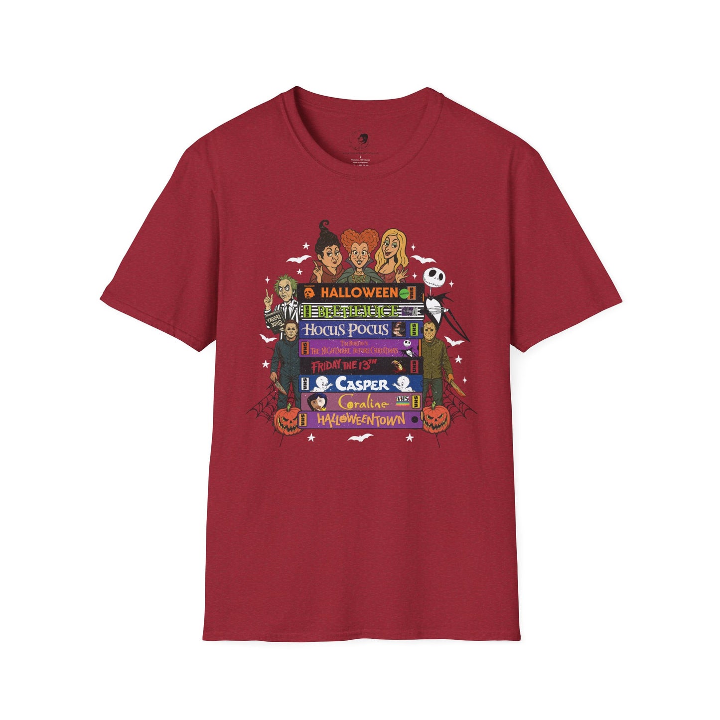 Retro 90's Halloween VHS Tapes - Unisex Softstyle Shirt