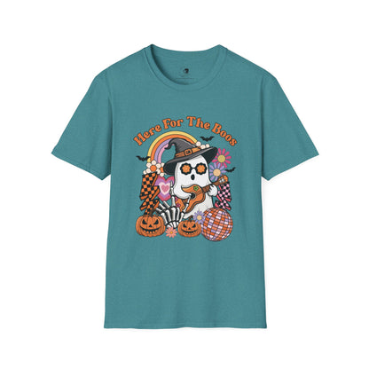 Here For The BOOS! - Unisex Softstyle Shirt for the Soft Spookster