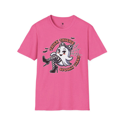 Thick Thighs Spooky Vibes - Unisex Softstyle Shirt for the Soft Spookster