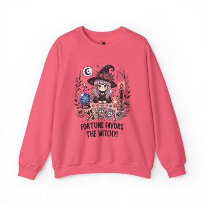 Fortune Favors The Witchy - Unisex Crewneck Sweatshirt