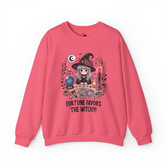 Fortune Favors The Witchy - Unisex Crewneck Sweatshirt