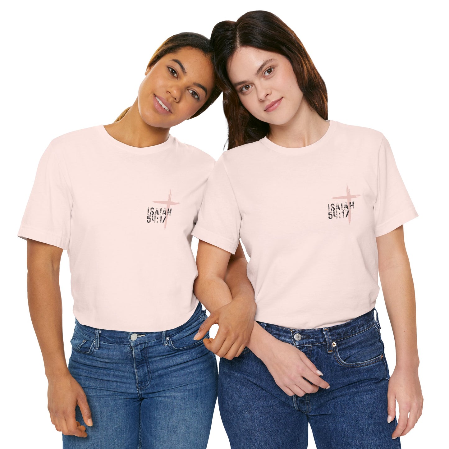 No Weapon Formed Against Me Shall Prosper Isaiah 54:17 - Unisex Jersey Short Sleeve Tee