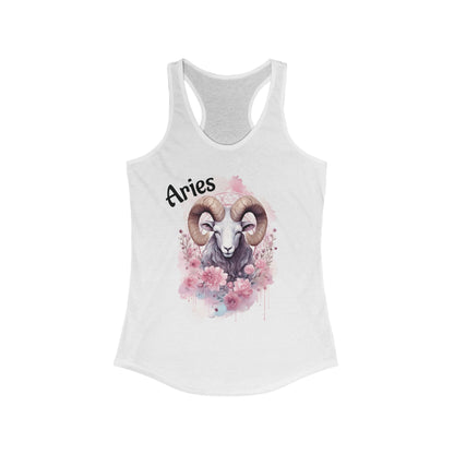 🌸♈ Floral Aries Watercolor Racerback Tank