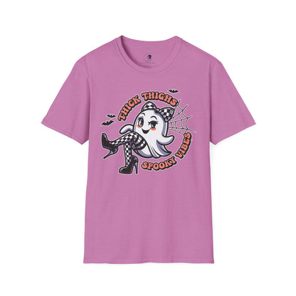 Thick Thighs Spooky Vibes - Unisex Softstyle Shirt for the Soft Spookster