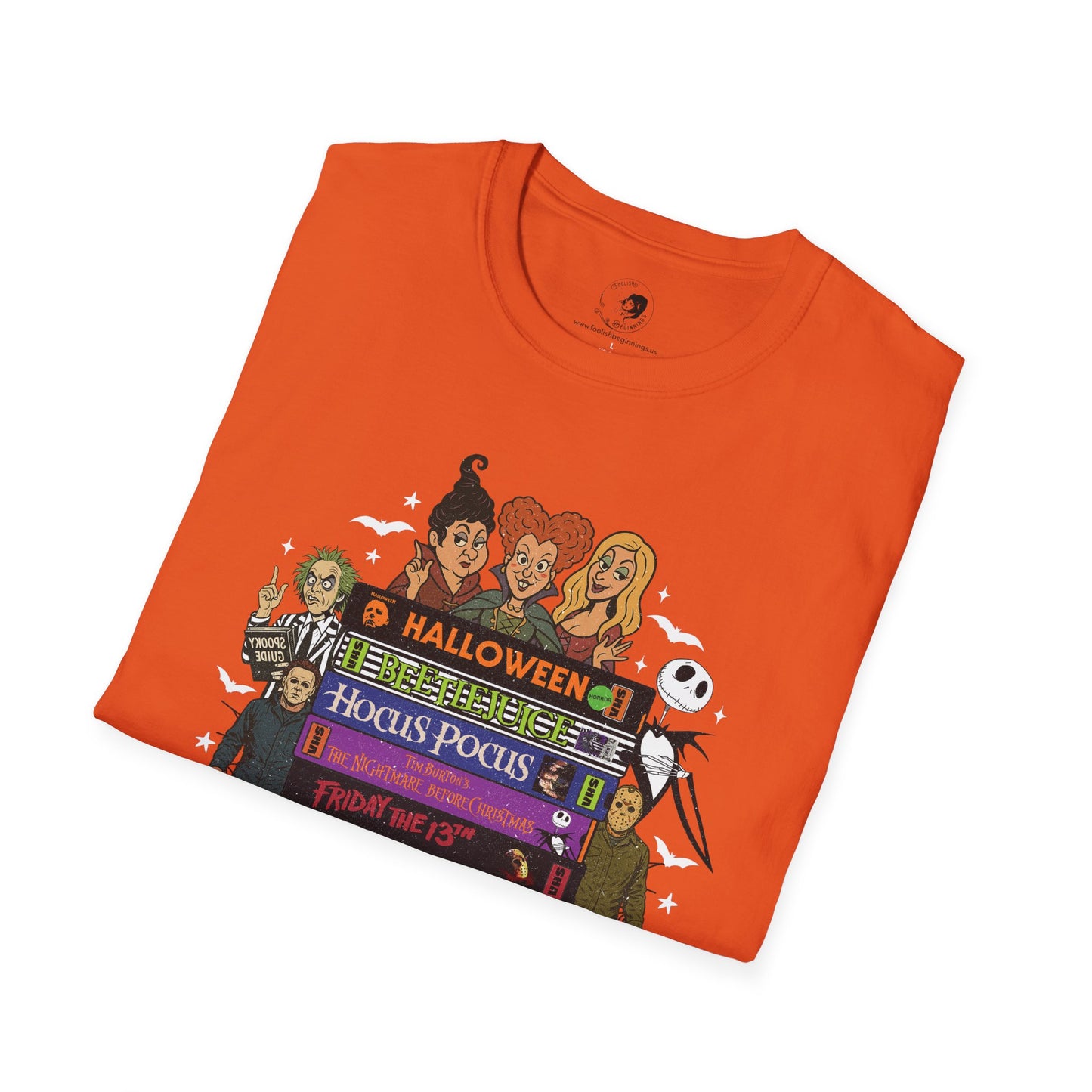 Retro 90's Halloween VHS Tapes  - Unisex Softstyle Shirt