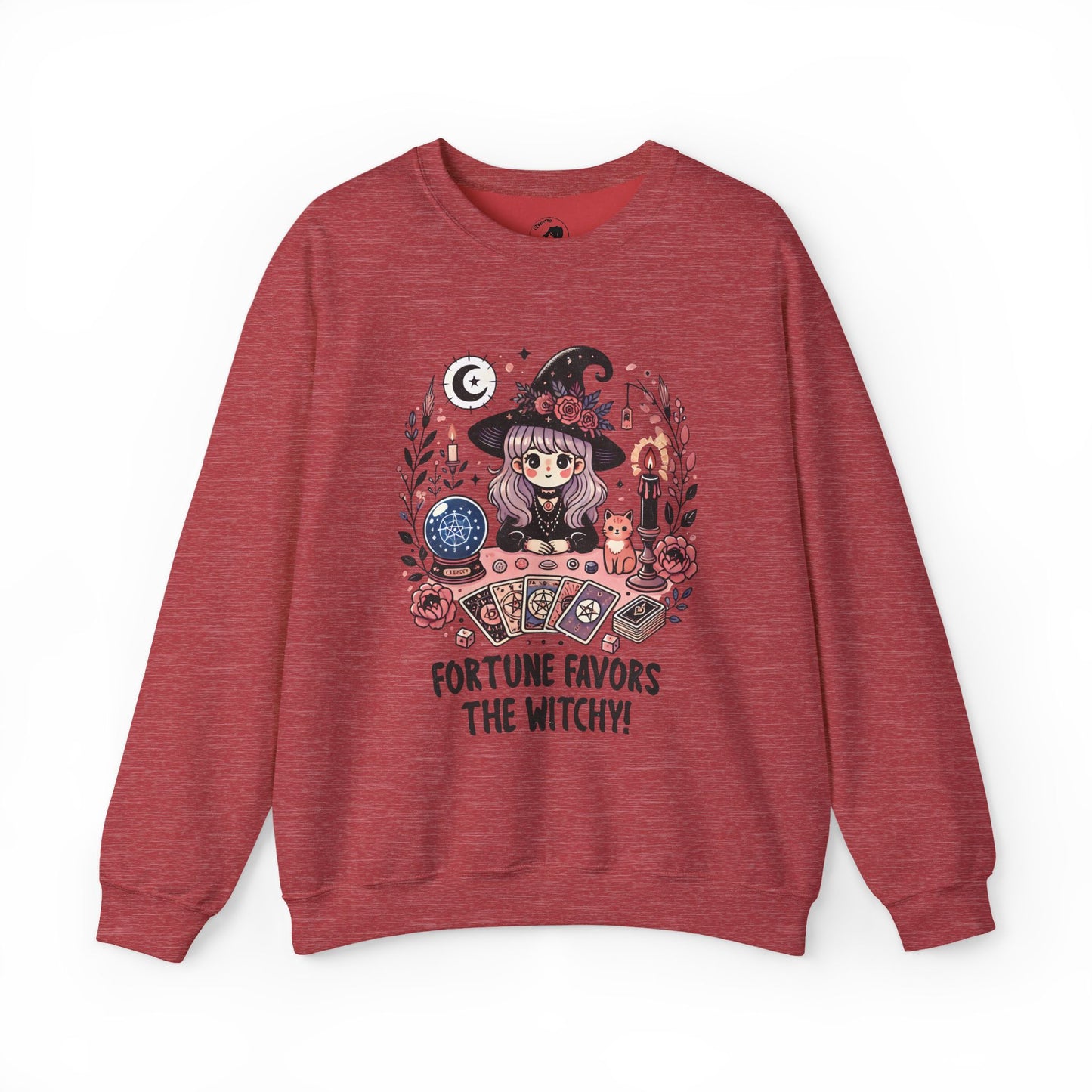 Fortune Favors The Witchy - Unisex Crewneck Sweatshirt