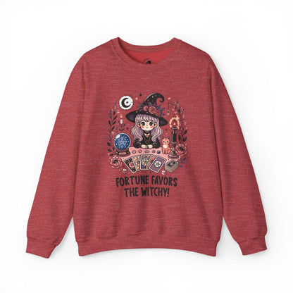 Fortune Favors The Witchy - Unisex Crewneck Sweatshirt