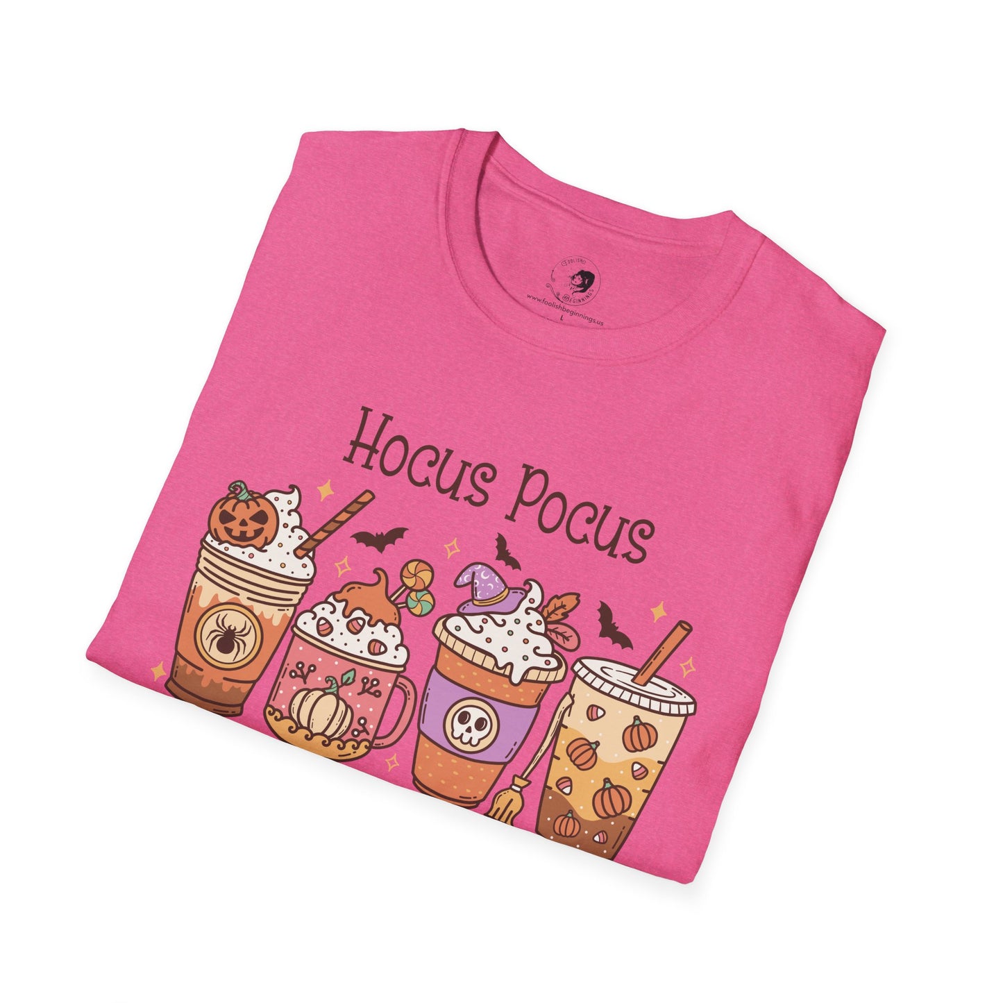 Hocus Pocus I Need COFFEE To Focus - Unisex Softstyle Shirt for the Soft Spookster
