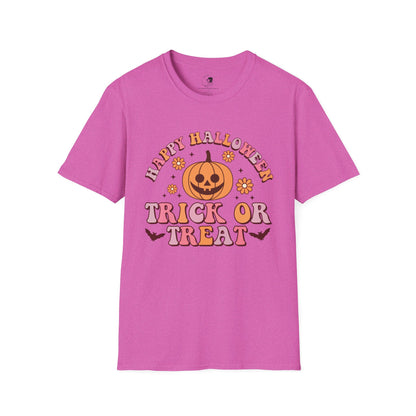 Happy Halloween! Trick or Treat - Unisex Softstyle Shirt for the Soft Spookster