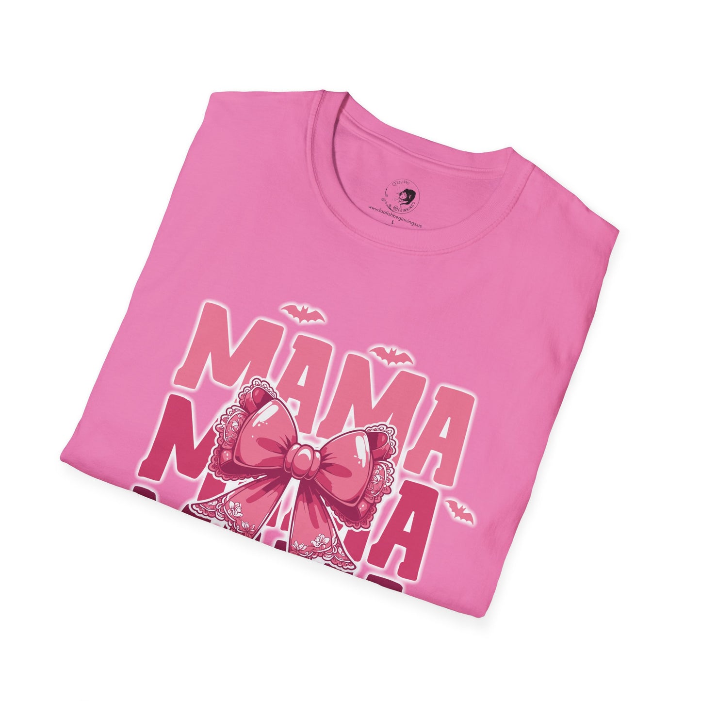 Mama with Pink Bow - Mama Dearest Collection Unisex Softstyle Shirt
