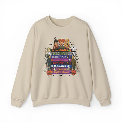 Retro 90's Halloween VHS Tapes Unisex Crewneck Sweatshirt