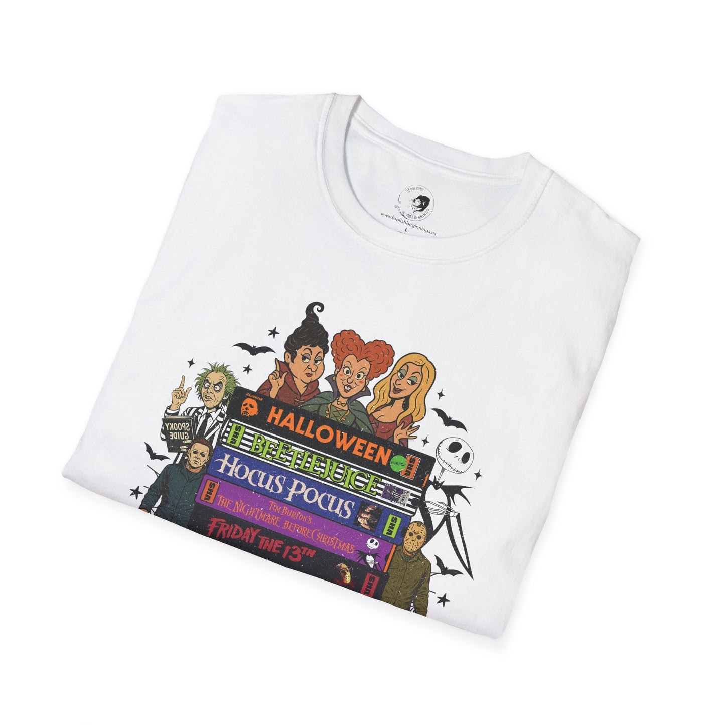Retro 90's Halloween VHS Tapes  - Unisex Softstyle Shirt