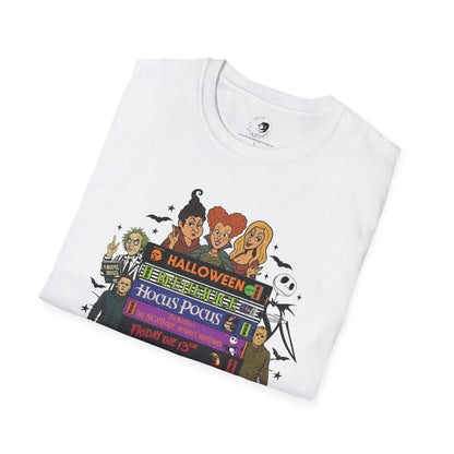 Retro 90's Halloween VHS Tapes  - Unisex Softstyle Shirt