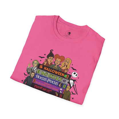 Retro 90's Halloween VHS Tapes  - Unisex Softstyle Shirt