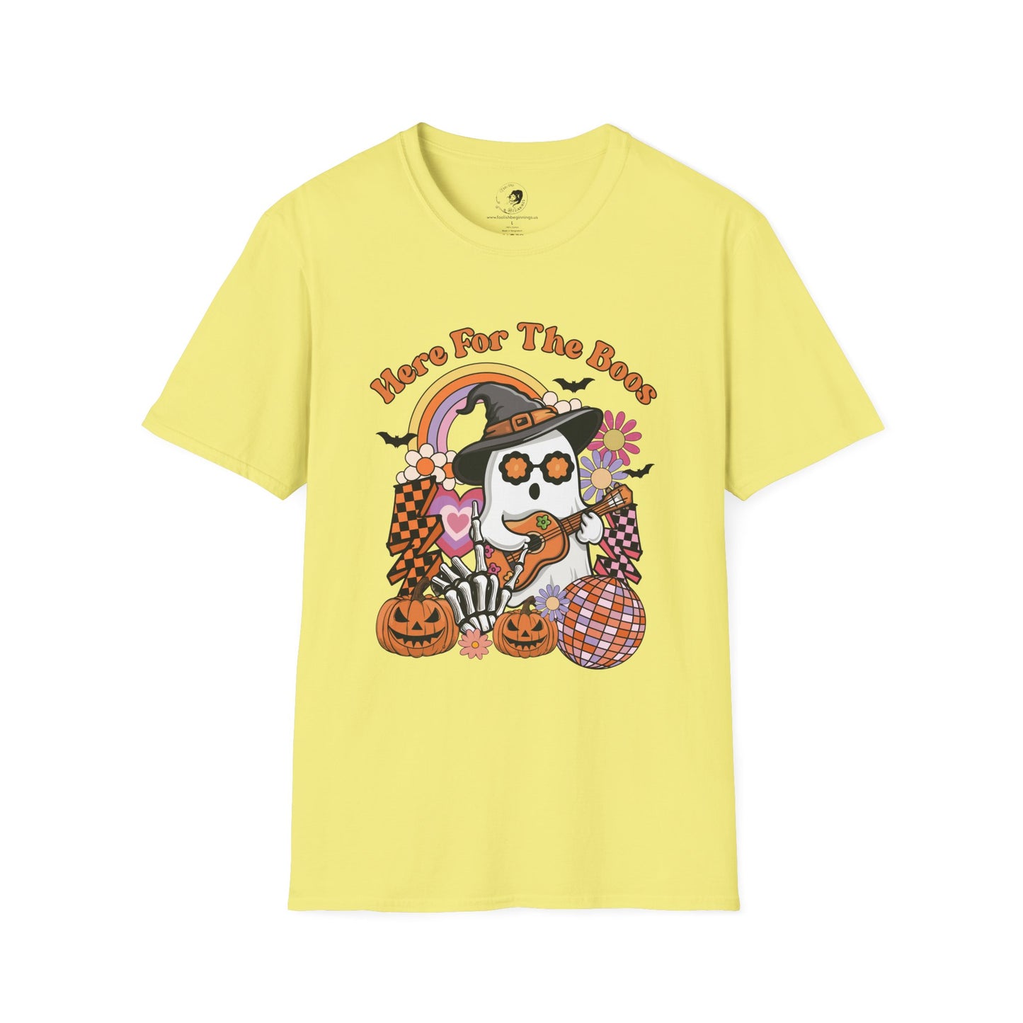 Here For The BOOS! - Unisex Softstyle Shirt for the Soft Spookster