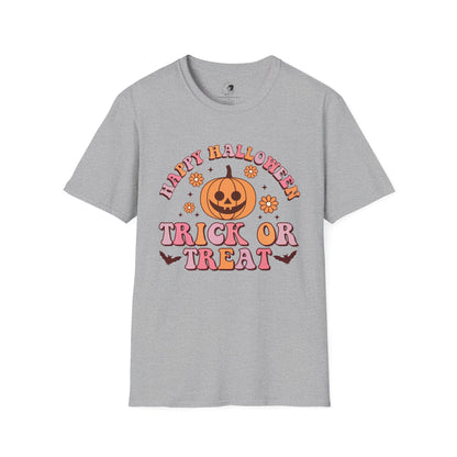 Happy Halloween! Trick or Treat - Unisex Softstyle Shirt for the Soft Spookster