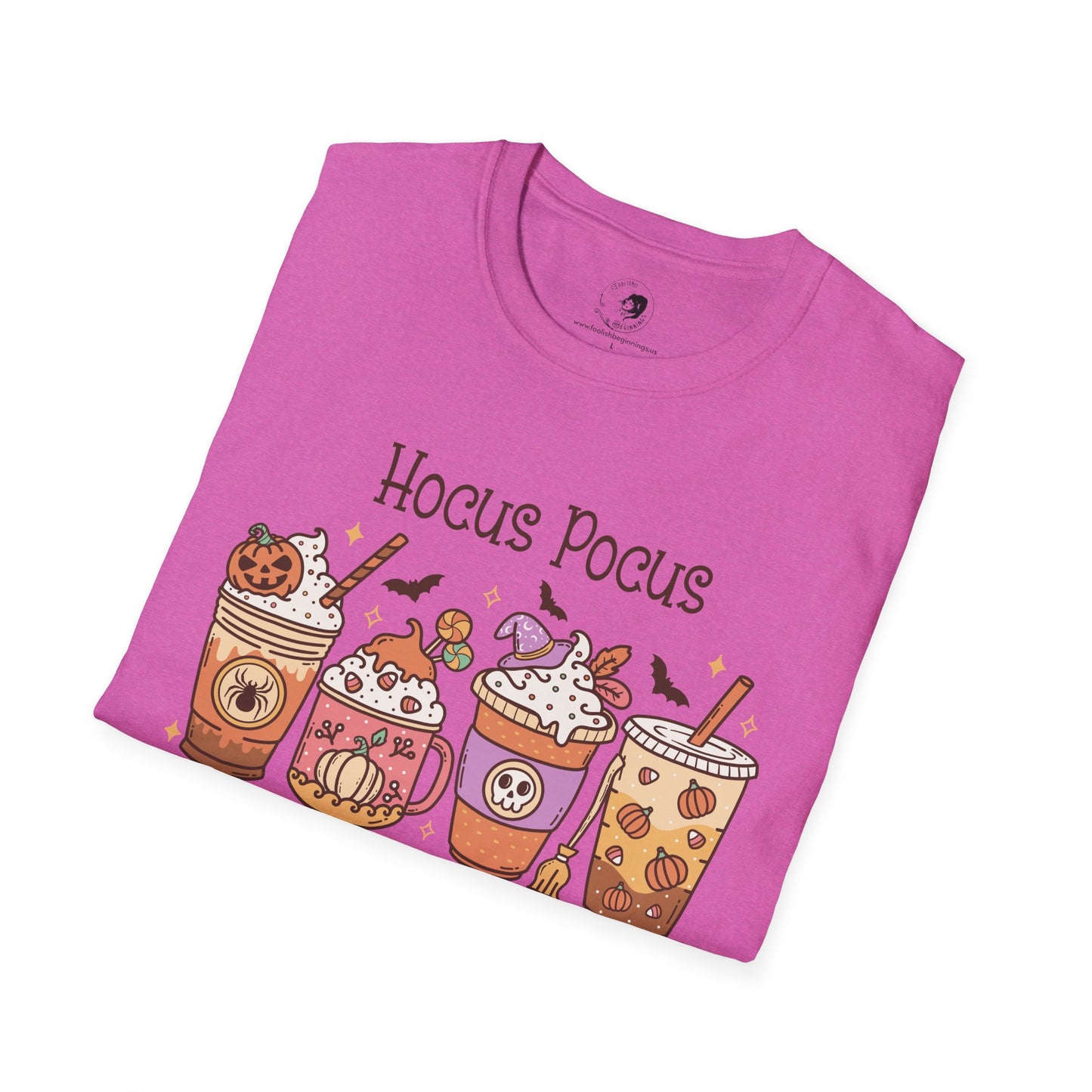 Hocus Pocus I Need COFFEE To Focus - Unisex Softstyle Shirt for the Soft Spookster