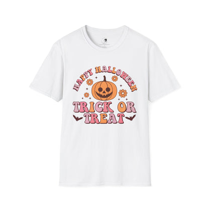 Happy Halloween! Trick or Treat - Unisex Softstyle Shirt for the Soft Spookster
