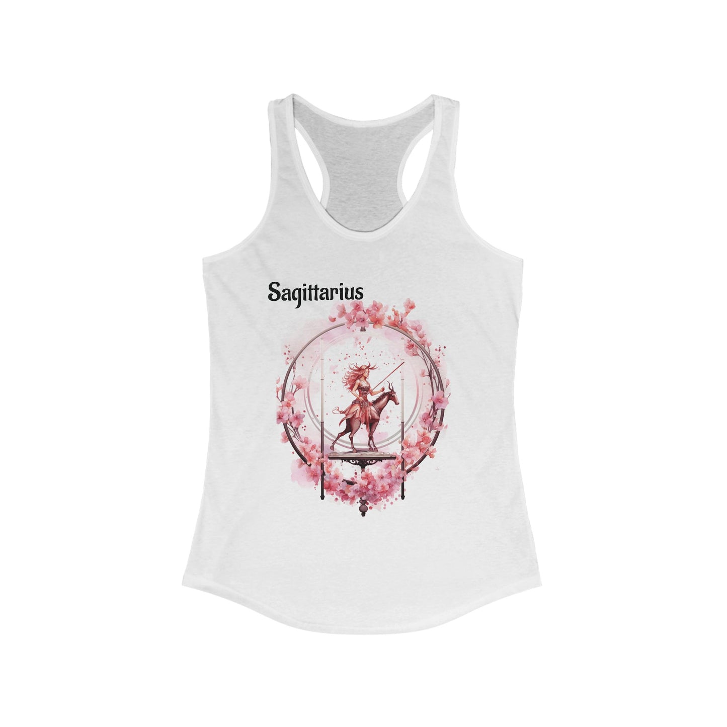 🌹 ♐ Floral SAGITTARIUS Watercolor Racerback Tank