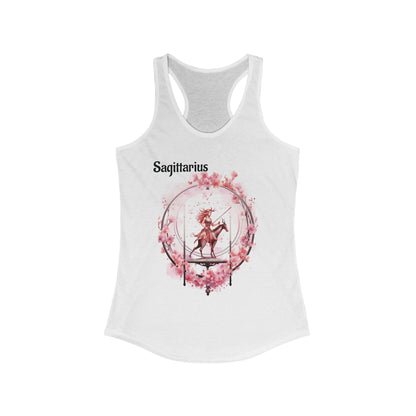 🌹 ♐ Floral SAGITTARIUS Watercolor Racerback Tank