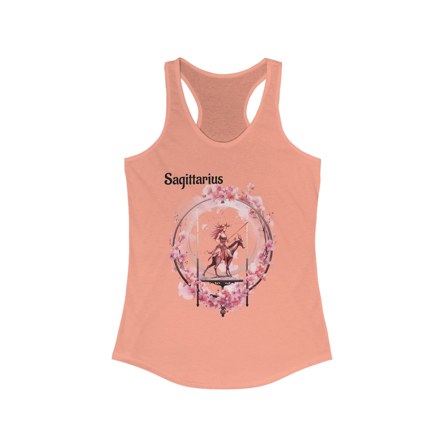 🌹 ♐ Floral SAGITTARIUS Watercolor Racerback Tank