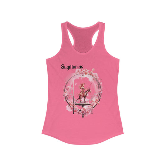 🌹 ♐ Floral SAGITTARIUS Watercolor Racerback Tank