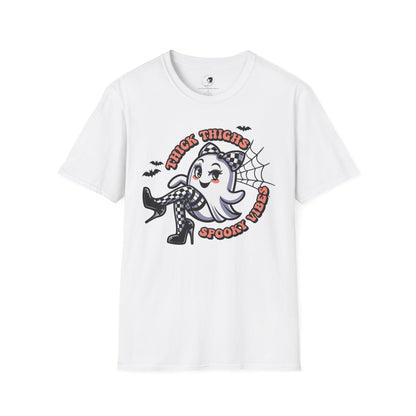 Thick Thighs Spooky Vibes - Unisex Softstyle Shirt for the Soft Spookster