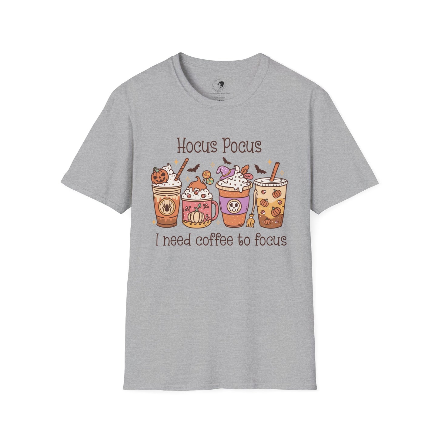 Hocus Pocus I Need COFFEE To Focus - Unisex Softstyle Shirt for the Soft Spookster